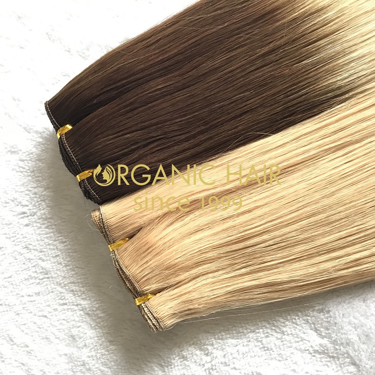 High quality human customized remy hand tied weft on sale I6